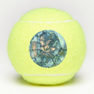 Frost Fairy Girl's View of a Sapphire Winter Tennis Balls
