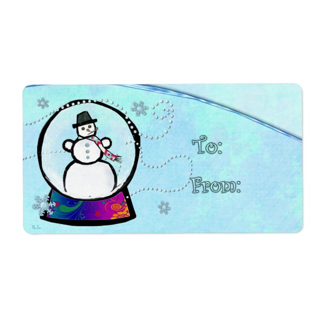 Frost Man Snow Globe Folk Art GIFT (Front)