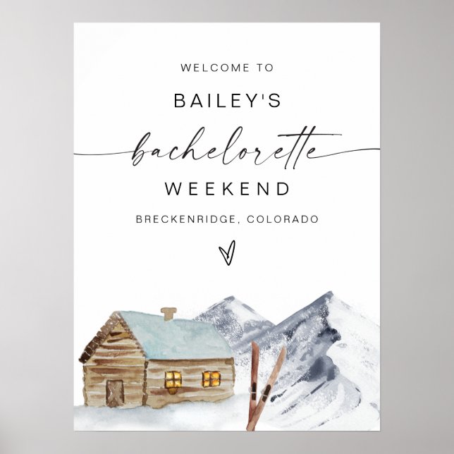 FROST Mountain Ski Cabine Bachelorette Affiche de  (Devant)
