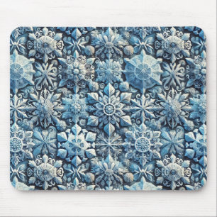 ❄️✨ Frost Ornamental Desk Aesthetic 🧊🌿 Mouse Pad