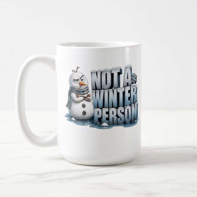 Frost the Grumpy Snowman Mug (Left)