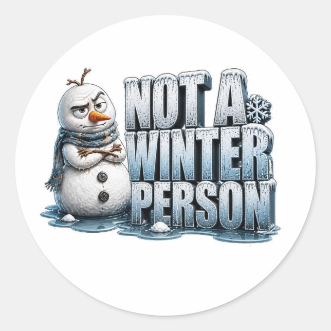 Frost the Grumpy Snowman Stickers (Front)