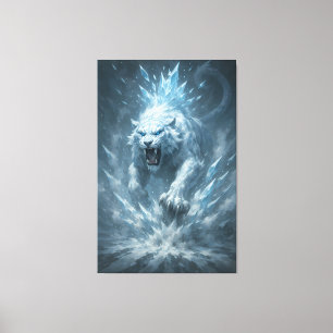 Frost White Tiger – Emperor of the Frozen Realm – Canvas Print