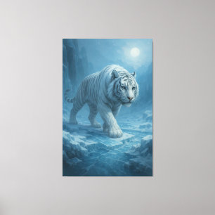 Frost White Tiger   Emperor of the Frozen Realm –  Canvas Print