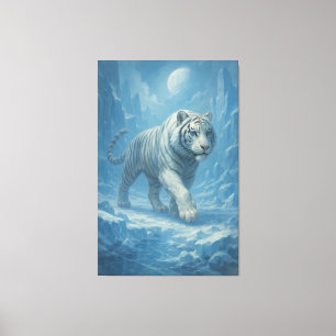 Frost White Tiger   Emperor of the Frozen Realm –  Canvas Print