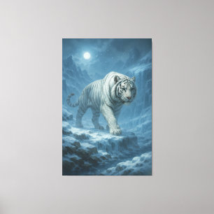 Frost White Tiger   Emperor of the Frozen Realm –  Canvas Print