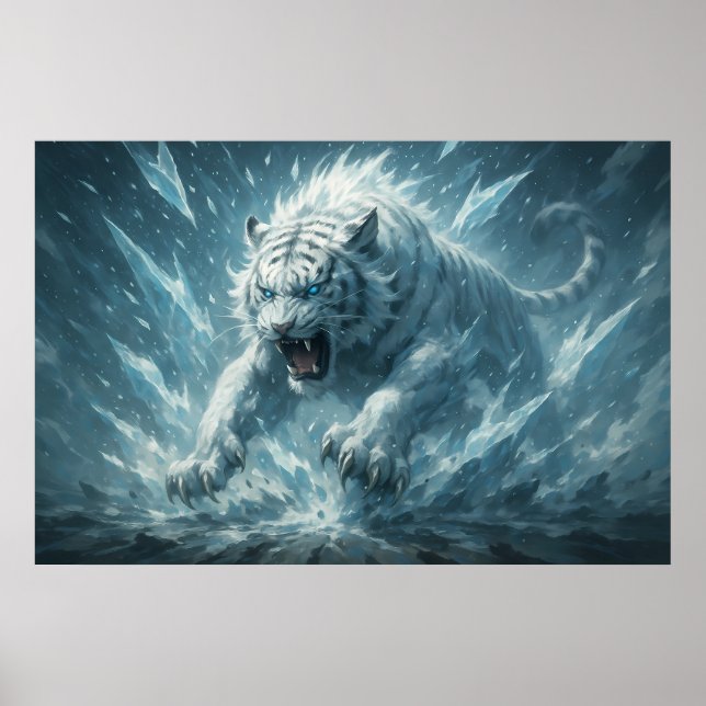 Frost White Tiger – Emperor of the Frozen Realm –  Poster (Front)