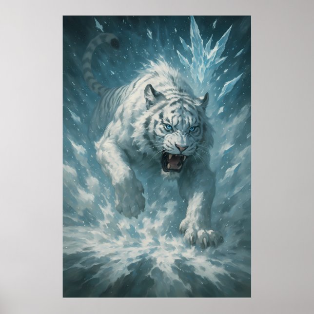 Frost White Tiger – Emperor of the Frozen Realm –  Poster (Front)