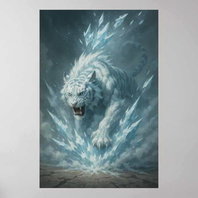 Frost White Tiger – Emperor of the Frozen Realm –  Poster (Front)