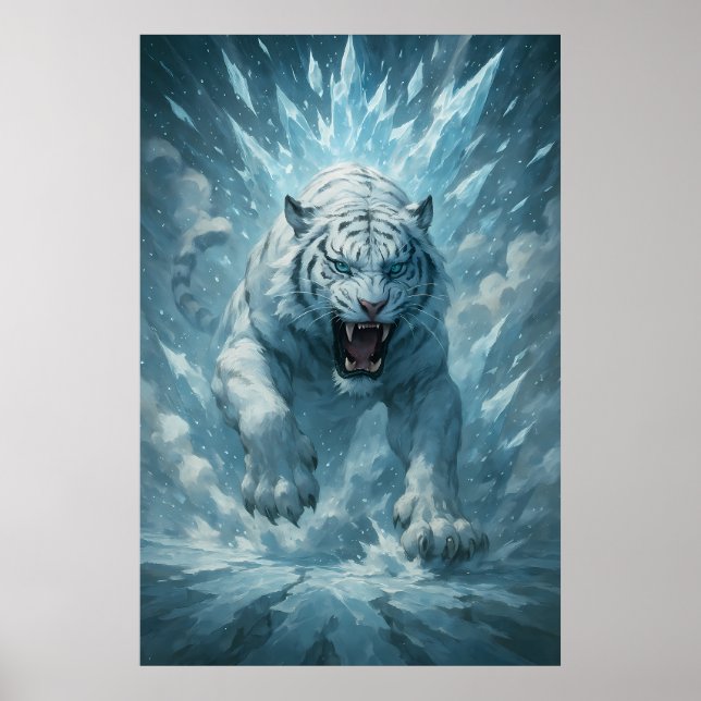 Frost White Tiger – Emperor of the Frozen Realm –  Poster (Front)