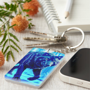 Frost Wolf Keychain