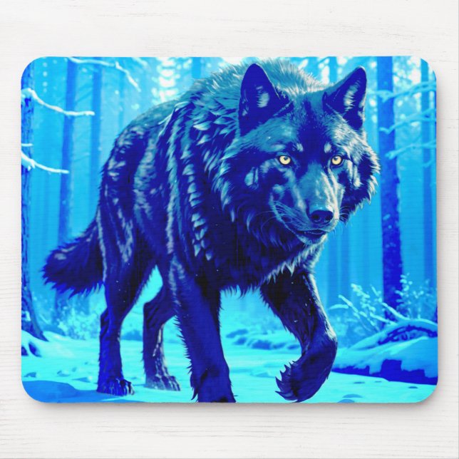 Frost Wolf Mouse Pad (Front)