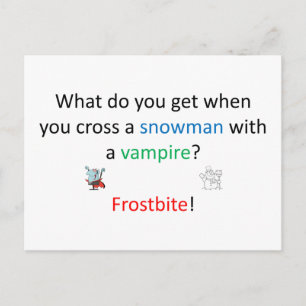 Frostbite Joke Postcard