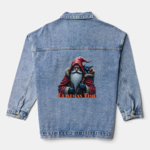 Frostbite Santa & His Mischief Elf. Denim Jacket