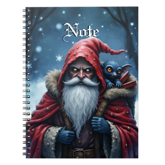Frostbite Santa & His Mischief Elf. Notebook (Front)