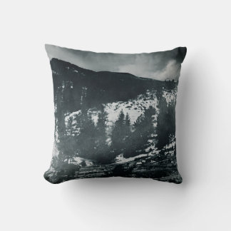 Frostbitten Winter Mountains  Throw Pillow
