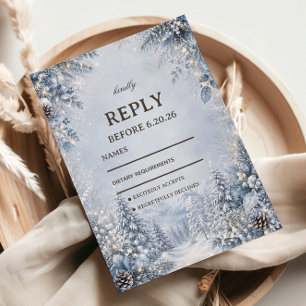 Frosted Alpine Forest RSVP Card
