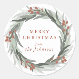 Frosted Berries Christmas Sticker