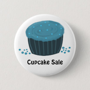 Frosted Blue Cupcake - Cupcake Sale 2 Inch Round Button