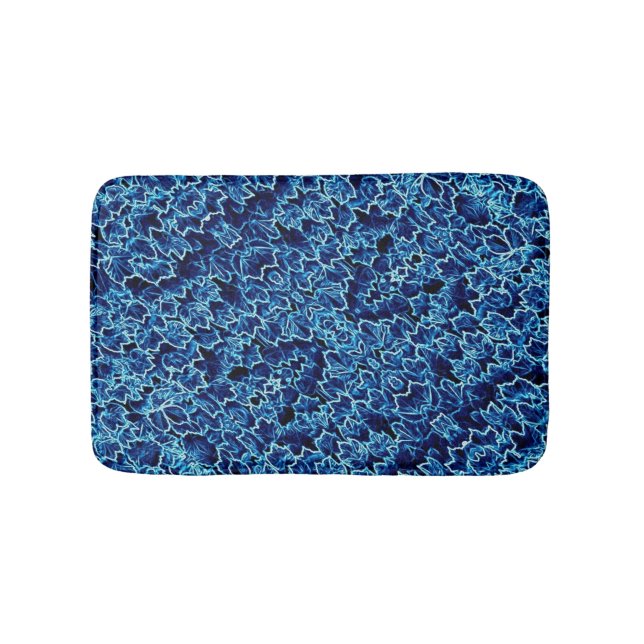 Frosted Blue Ivy Cool Bath Mat (Front)
