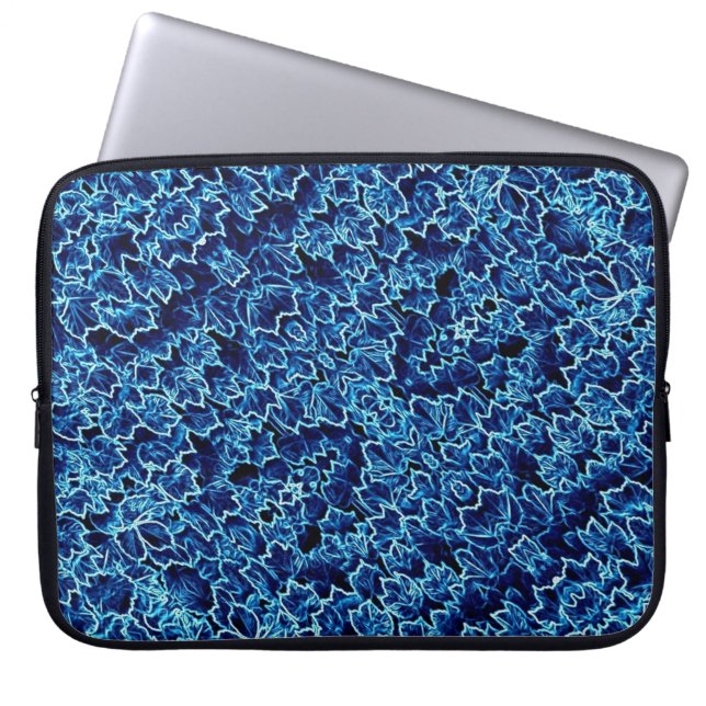 Frosted Blue Ivy Laptop Sleeve (Front)