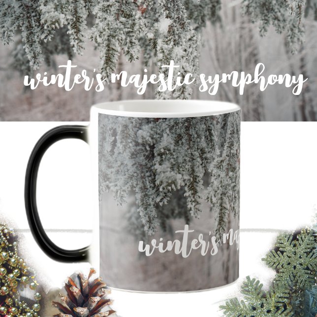 Frosted branches and a snow-covered forest magic mug (Creator Uploaded)