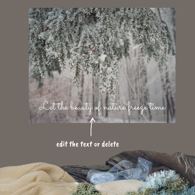 Frosted branches and a snow-covered forest poster (Creator Uploaded)