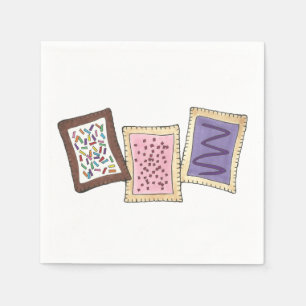 Frosted Breakfast Toaster Pastry Junk Food Foodie Napkin