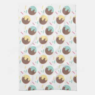 Frosted Cake Pop Doughnut Sprinkles Sweet Foodie Kitchen Towel