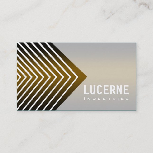 Frosted Chevron custom designer business card (Front)