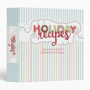 Frosted Christmas cookies recipe cookbook binder