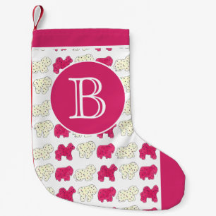 Frosted Circus Animal Cookies Crackers Sprinkles Small Christmas Stocking