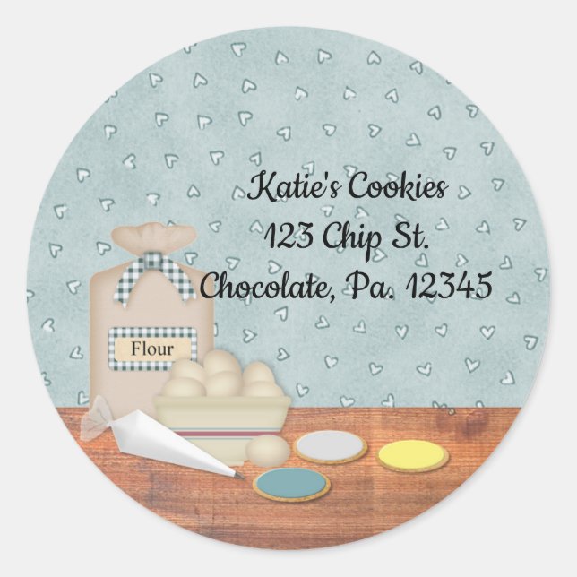 Frosted Cookies Round Product Sticker (Front)