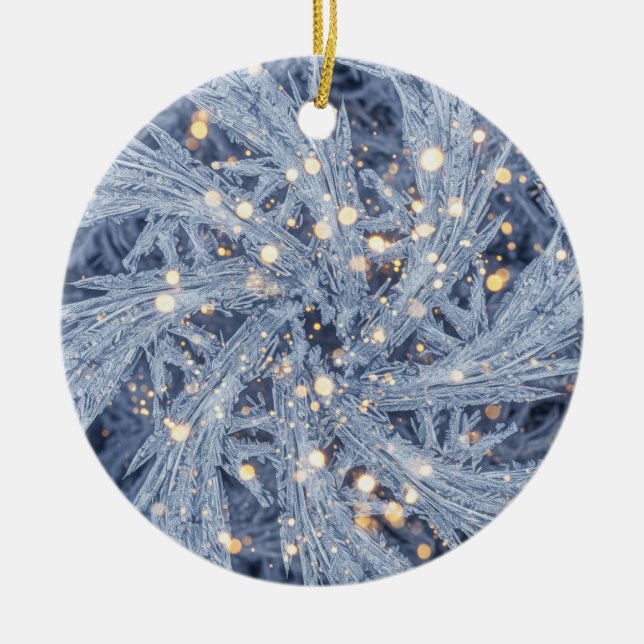 Frosted Crystal Christmas Ornament (Front)