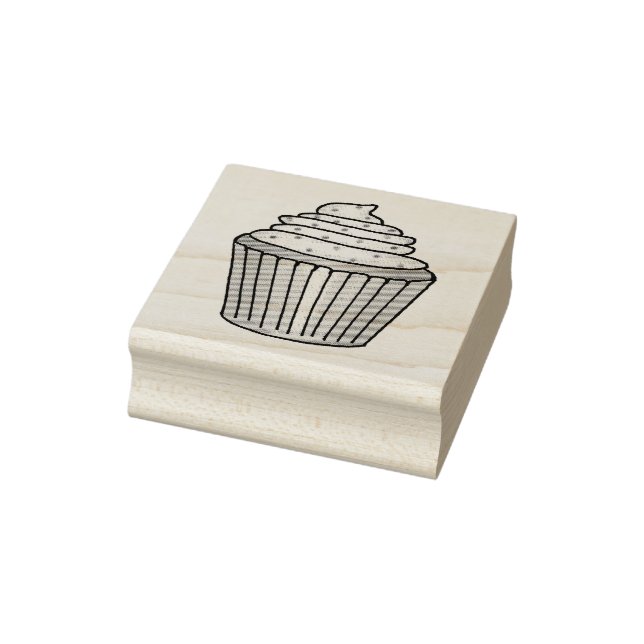 Frosted Cupcake w/ Sprinkles Sweet Cupcakes Stamp (Stamp)