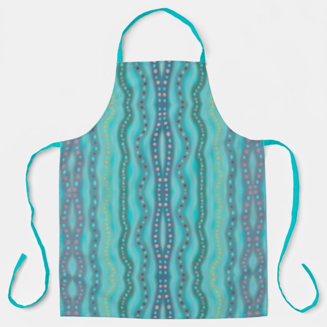 Frosted Dichroic Beach Glass Abstract Pattern  Apron (Front)