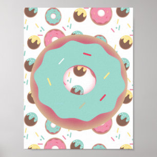 Frosted Donut 3D Sprinkles Wall Art Mix Poster
