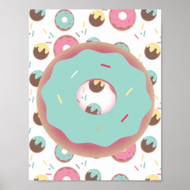 Frosted Donut 3D Sprinkles Wall Art Mix Poster (Front)