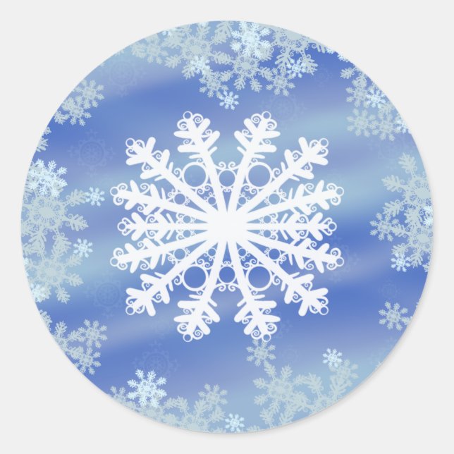 Frosted Edges III Classic Round Sticker (Front)