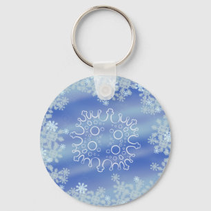 Frosted Edges V Keychain