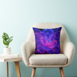 Frosted Glass Bloom Throw Pillow