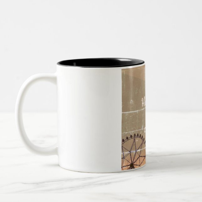 Frosted Glass Mug, 10 oz Two-Tone Coffee Mug (Left)