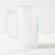 Frosted Glass Mug with Abstract Swirl Design