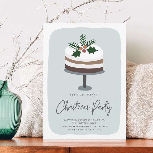 Frosted Holly | Cute Modern Christmas Party Invitation (Creator Uploaded)