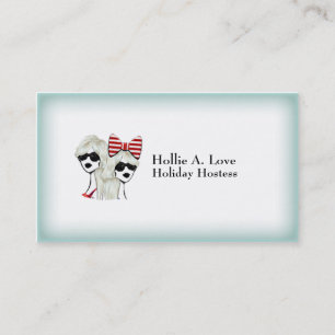 Frosted Ice   Fade to Blue Border   Customizable Business Card