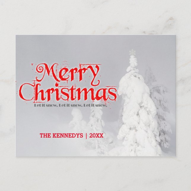 Frosted Lodgepole Pine Trees Postcard (Front)
