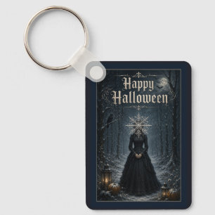 Frosted Midnight Halloween Enchantress Keychain
