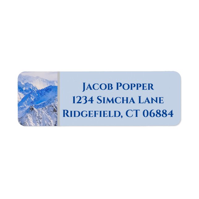 Frosted Mountains Return Address Label (Front)