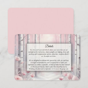 Frosted Petals in a Winter Woodland Wedding Enclosure Card