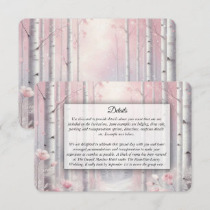 Frosted Petals in a Winter Woodland Wedding Enclosure Card